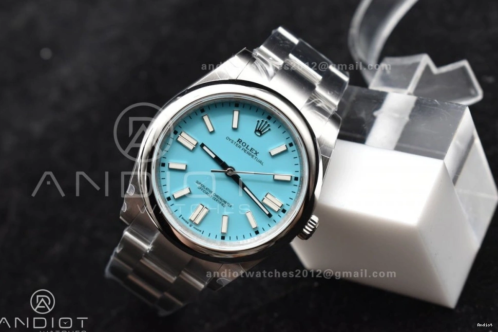 DIWF Best Perpetual Edition Oyster A3230 Blue Steel 124300 1:1 Dial 904L Tiffany 41mm 0311